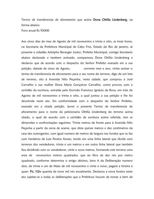 Livro de Aforamento número 041 - Paleografia