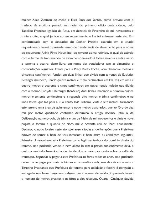 Livro de Aforamento número 041 - Paleografia