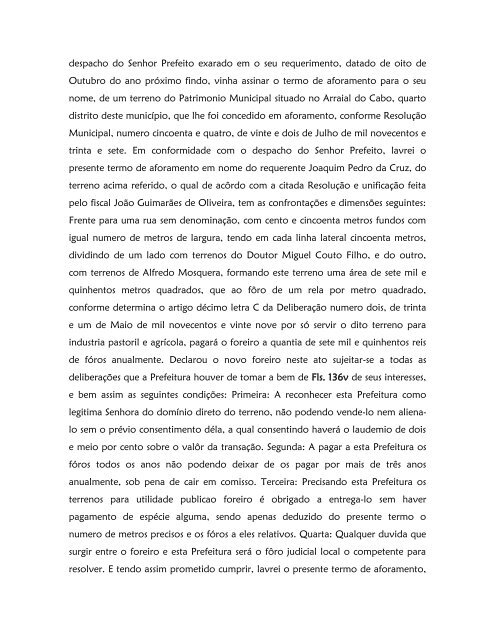 Livro de Aforamento número 041 - Paleografia