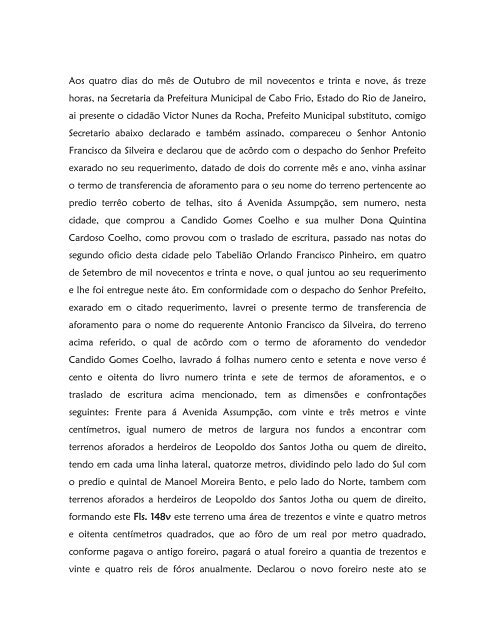 Livro de Aforamento número 041 - Paleografia