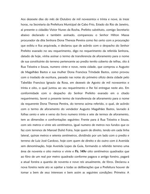 Livro de Aforamento número 041 - Paleografia