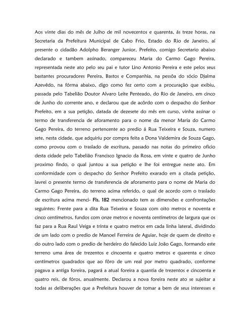 Livro de Aforamento número 041 - Paleografia