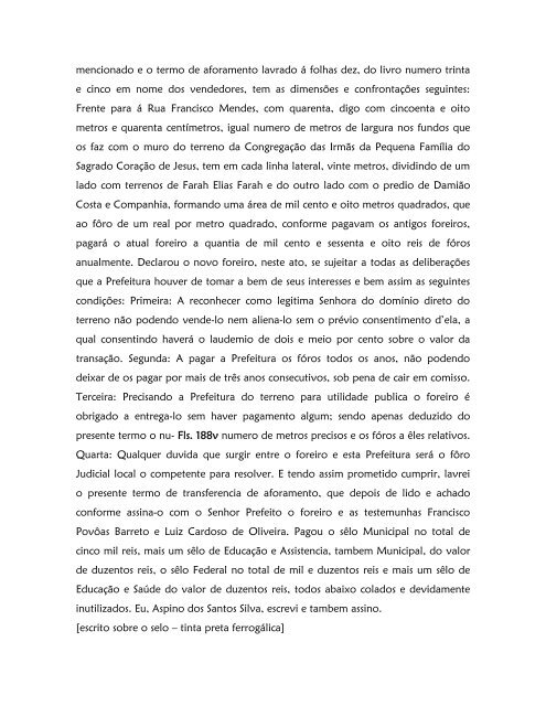 Livro de Aforamento número 041 - Paleografia