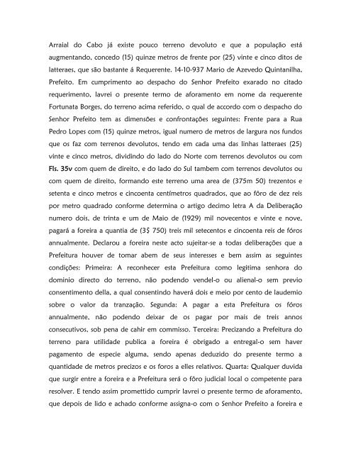 Livro de Aforamento número 041 - Paleografia