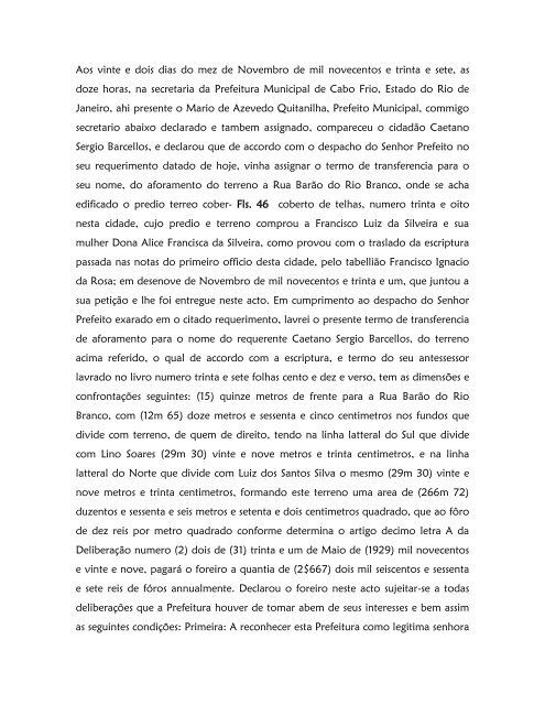 Livro de Aforamento número 041 - Paleografia