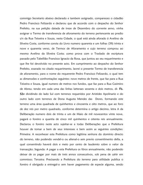 Livro de Aforamento número 041 - Paleografia