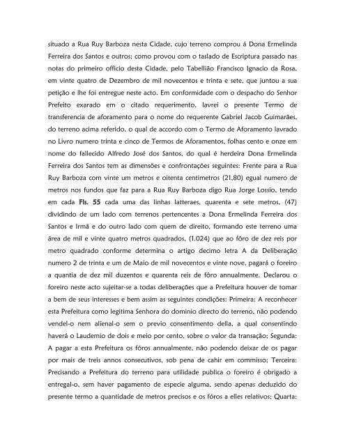 Livro de Aforamento número 041 - Paleografia