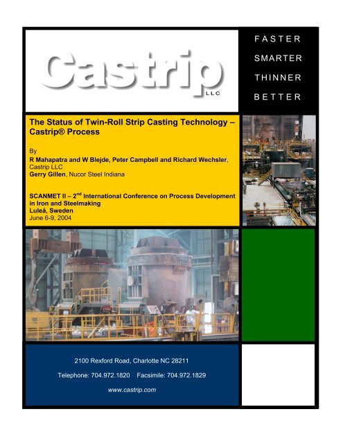 The Status of Twin-Roll Strip Casting Technology - Castrip