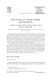 Basic Science of Articular Cartilage and Osteoarthritis