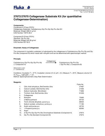 Collagenase-Substrate Test Substance (for ... - Sigma-Aldrich