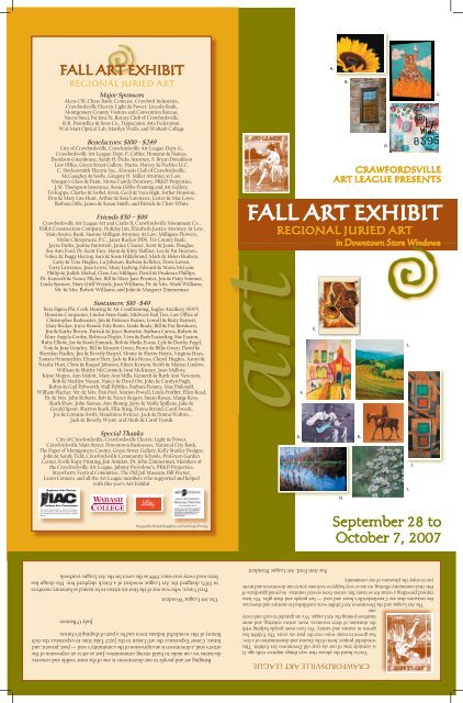 Fall art exhibit - Wabash College