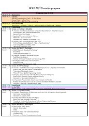 SERE 2012 Tentative program - The University of Texas at Dallas