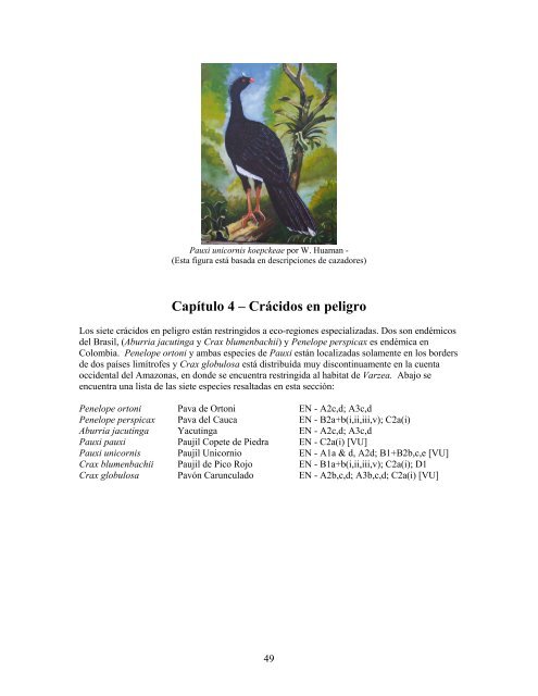 64 - Horned Curassow (Pauxi unicornis) - Cracid Specialist Group