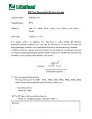 Certificate of non-use for examining part - Littelfuse