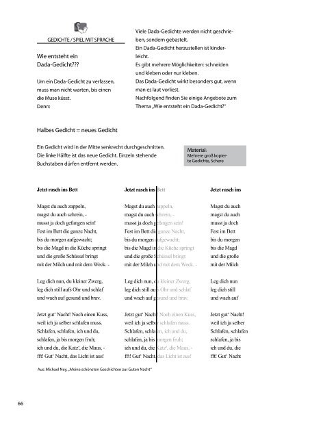 Wie entsteht ein Dada-Gedicht??? Halbes Gedicht ... - Dreieck-Verlag