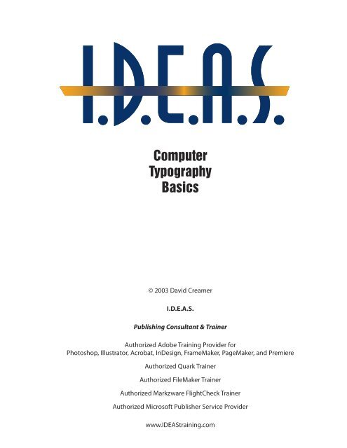 Computer Typography Basics - I.d.e.a.s.