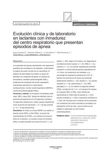 Evolución clínica y de laboratorio en lactantes con inmadurez del ...