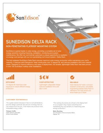 $€• SUNEDISON DELTA RACK