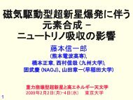 磁気駆動型超新星爆発に伴う元素合成 - ニュートリノ吸収の ... - 東京大学