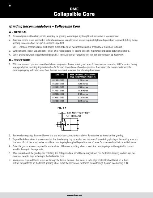 Collapsible Core Design & Assembly Guide - DME