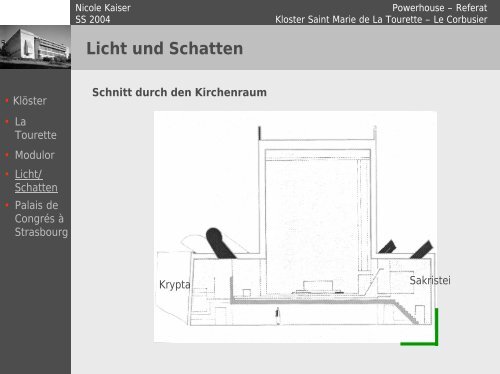 Referat La Tourette - Querweg 22