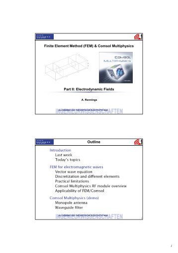 Finite Element Method (FEM) & Comsol Multiphysics Part II ...