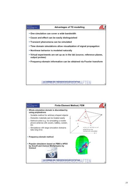 Computerorientierte Feldtheorie 1 Computational Electromagnetics ...