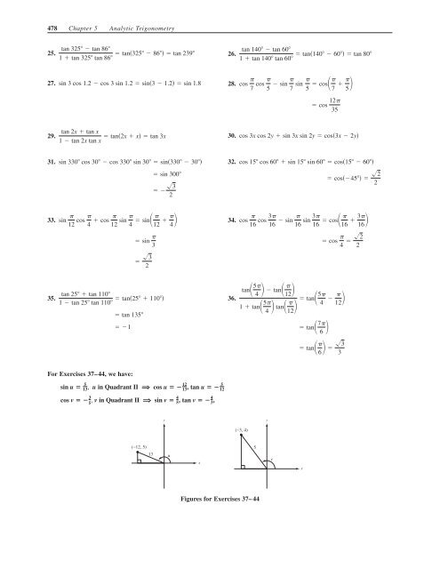 C H A P T E R 5 Analytic Trigonometry