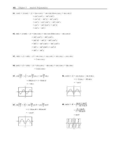 C H A P T E R 5 Analytic Trigonometry