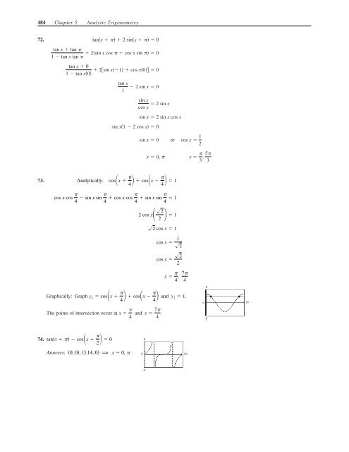 C H A P T E R 5 Analytic Trigonometry