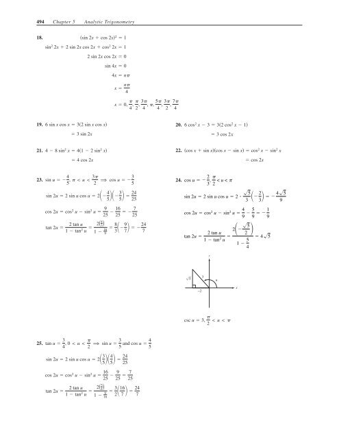 C H A P T E R 5 Analytic Trigonometry