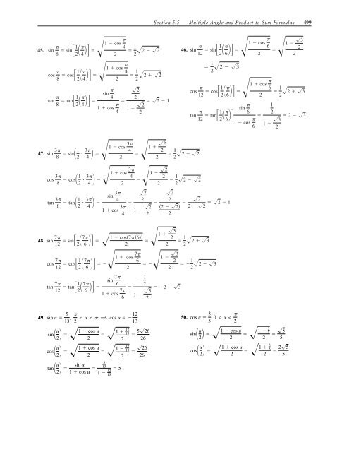 C H A P T E R 5 Analytic Trigonometry