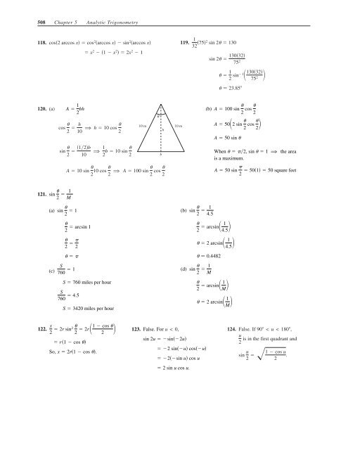 C H A P T E R 5 Analytic Trigonometry