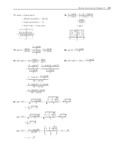 C H A P T E R 5 Analytic Trigonometry