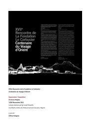 XVIIe Rencontre de la Fondation Le Corbusier