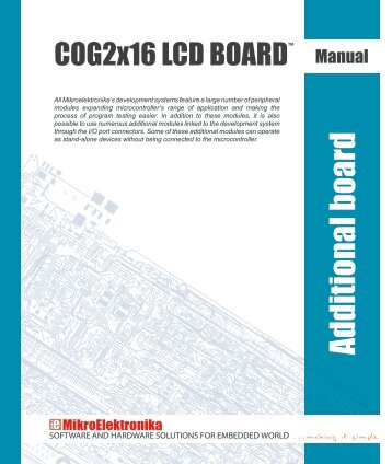 COG 2x16 LCD Board User Manual - MikroElektronika