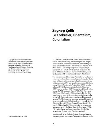 Zeynep Celik Le Corbusier, Orientalism, Colonialism - Transcultural ...