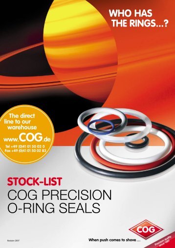 COG PRECISION O-RING SEALS - C. Otto Gehrckens GmbH & Co KG