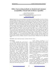 Effect of processing methods on chemical and consumer