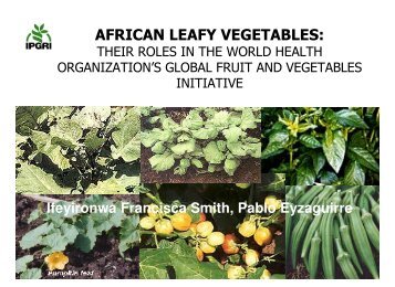(Microsoft PowerPoint - AFRICAN LEAFY VEGETABLES THEIR ...