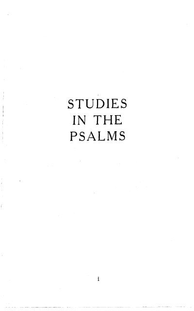 Psalm Vol. 1 - College Press