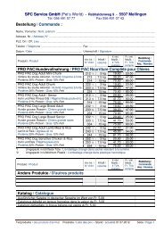 SPC Service GmbH Bestellung / Commande : PRO ... - Sutter Vertrieb