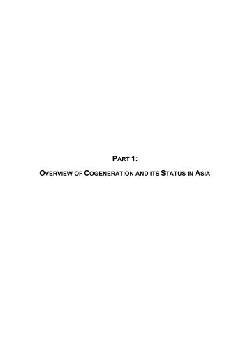 part 1: overview of cogeneration and its status in asia - Fire