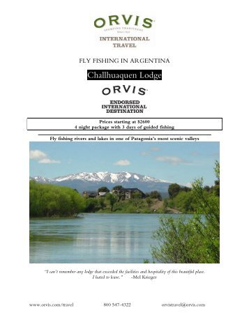 FLY-FISHING THE CORCOVADO Estancia Tecka – Patagonia - Orvis