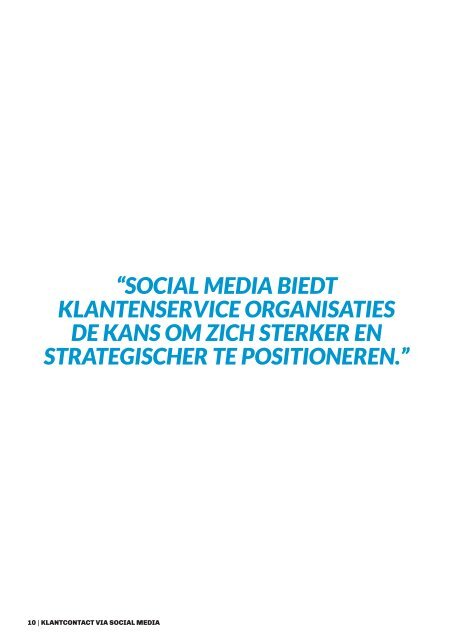 KLANTCONTACT VIA SOCIAL MEDIA