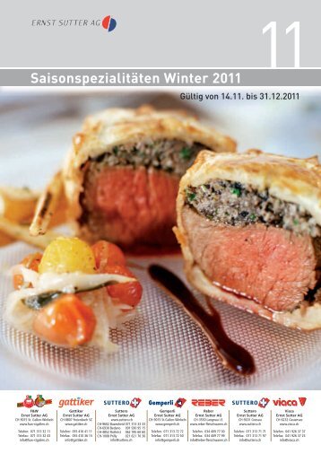 Saisonspezialitäten Winter 2011