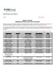 Special Executive Report - CME Group