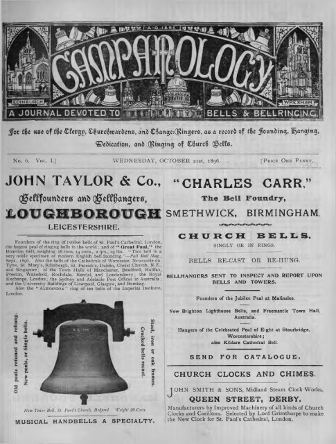 No 6. 21/10/1896, pp61-72 - Central Council of Church Bell Ringers