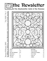 January/February - BGOP - Blacksmiths' Guild of the Potomac