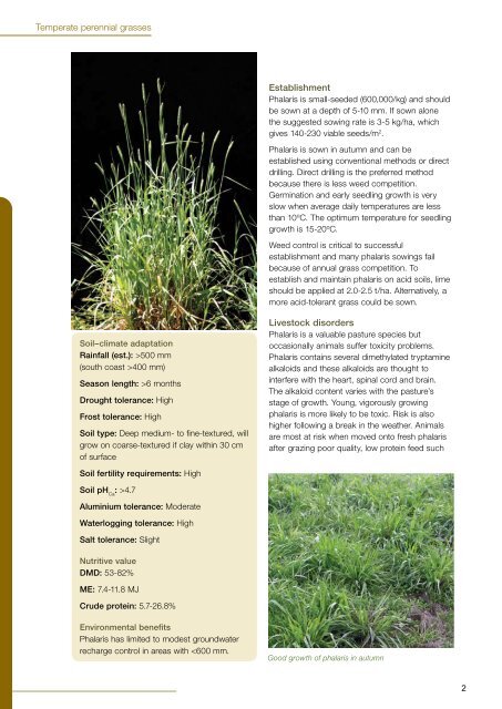 Phalaris (Phalaris aquatica) - Department of Agriculture and Food